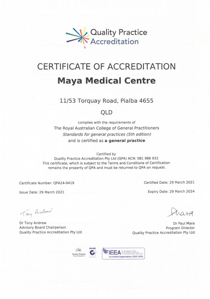 Accreditation – Maya Medical Centre